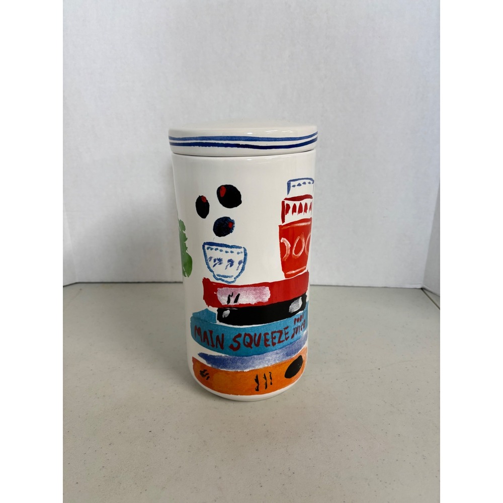 Kate Spade Lenox All In Good Taste Pretty Pantry Tall 12in Ceramic Canister